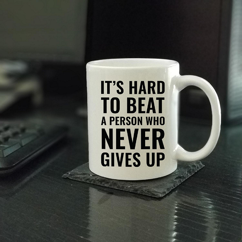 Never Gives Up Ceramic Mug Image