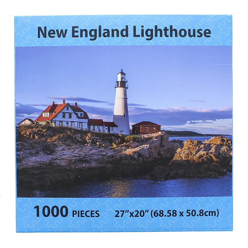 New England Lighthouse 1000 Piece Landscape Jigsaw Puzzle Image