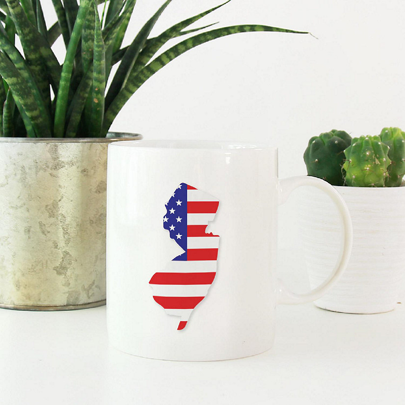 New Jersey US Flag Ceramic Mug Image