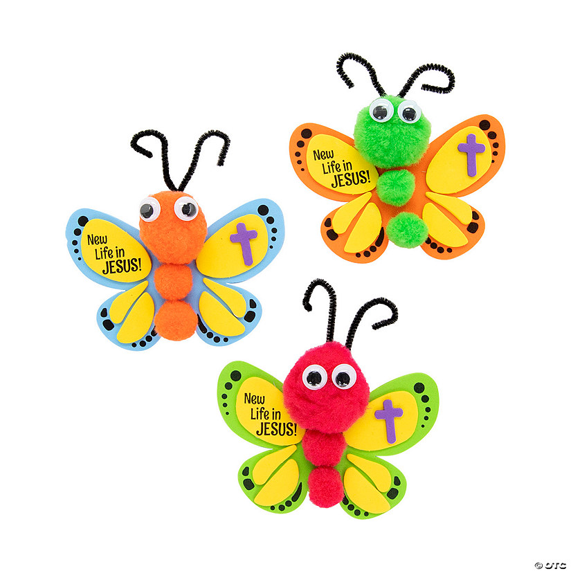 New Life in Jesus Butterfly Craft Kit - Makes 12 Image