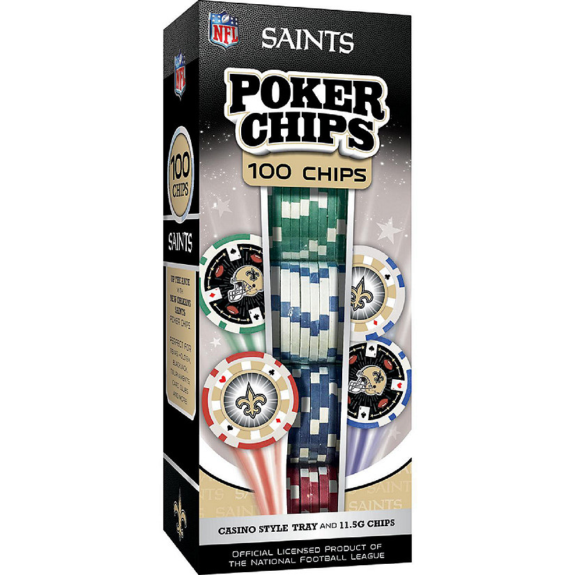 New Orleans Saints 100 Piece Poker Chips Image