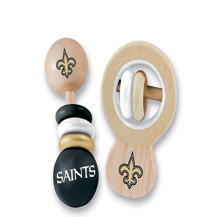 New Orleans Saints Baby Rattles 2Pack Oriental Trading