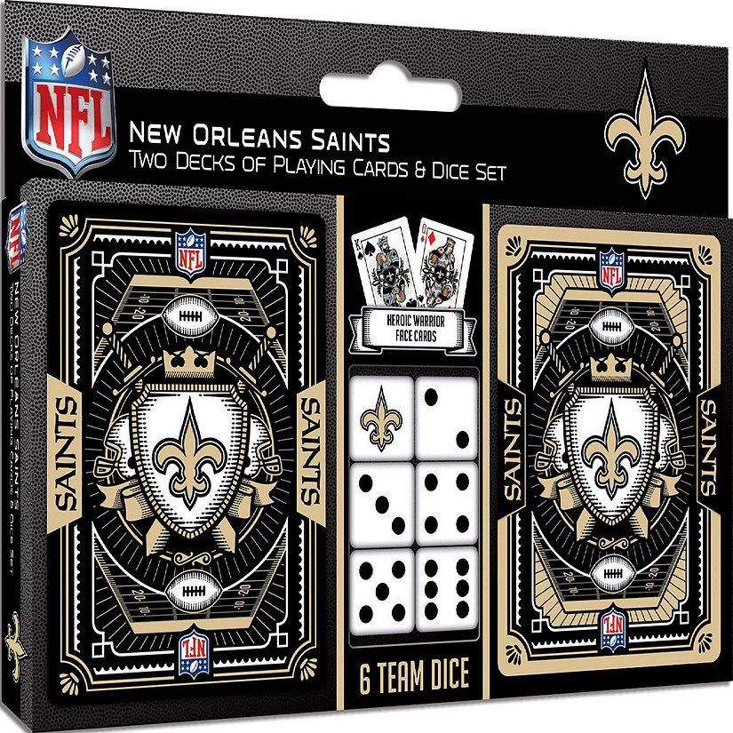 New Orleans Saints NFL 2-Pack Playing cards & Dice set Image