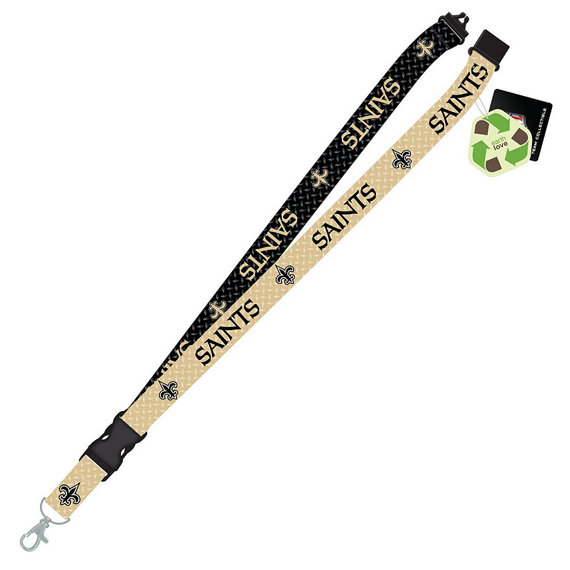 New Orleans Saints RPET Sustainable Material Lanyard Image