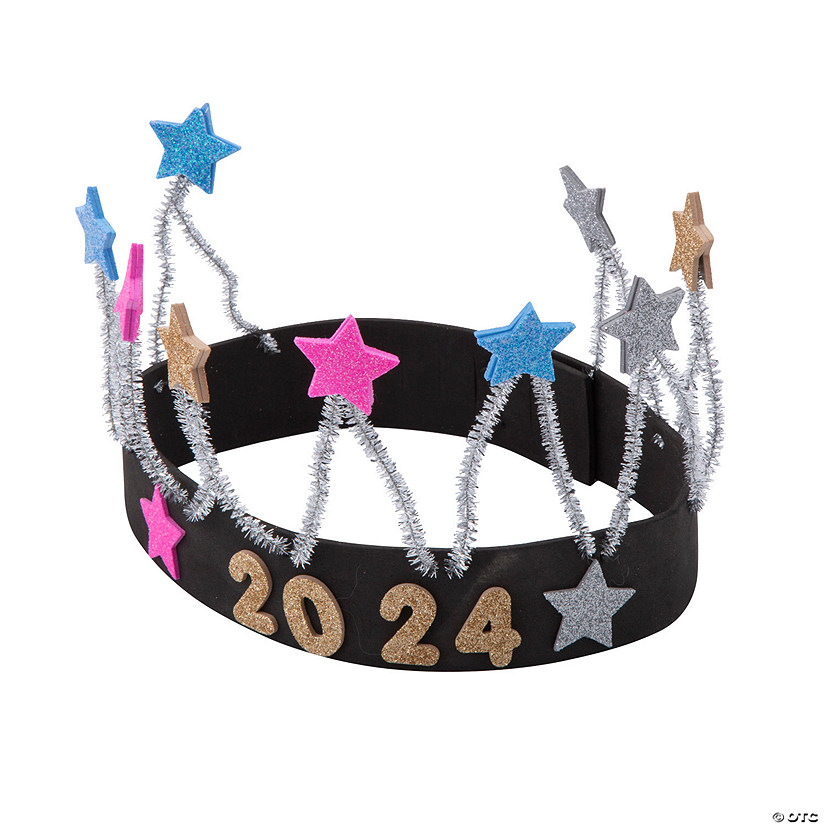 New Year&#8217;s Party Crown Craft Kit - Makes 12 Image