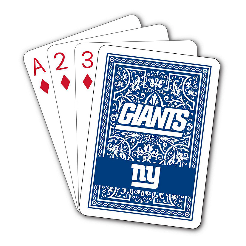 12ct New York Giants NFL Team Playing Cards Blue