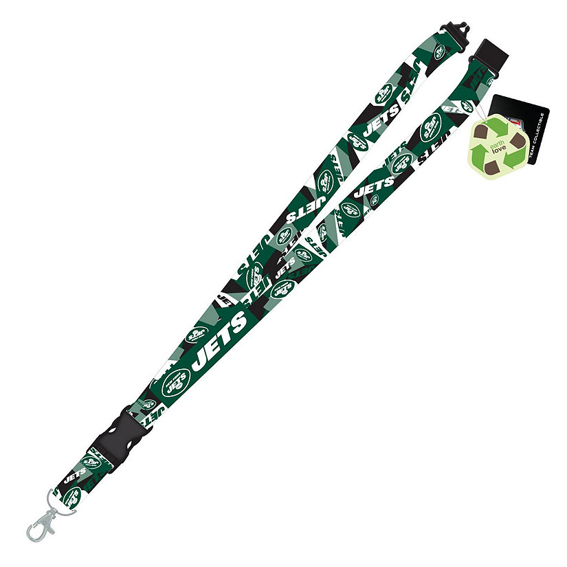New York Jets RPET Sustainable Material Lanyard