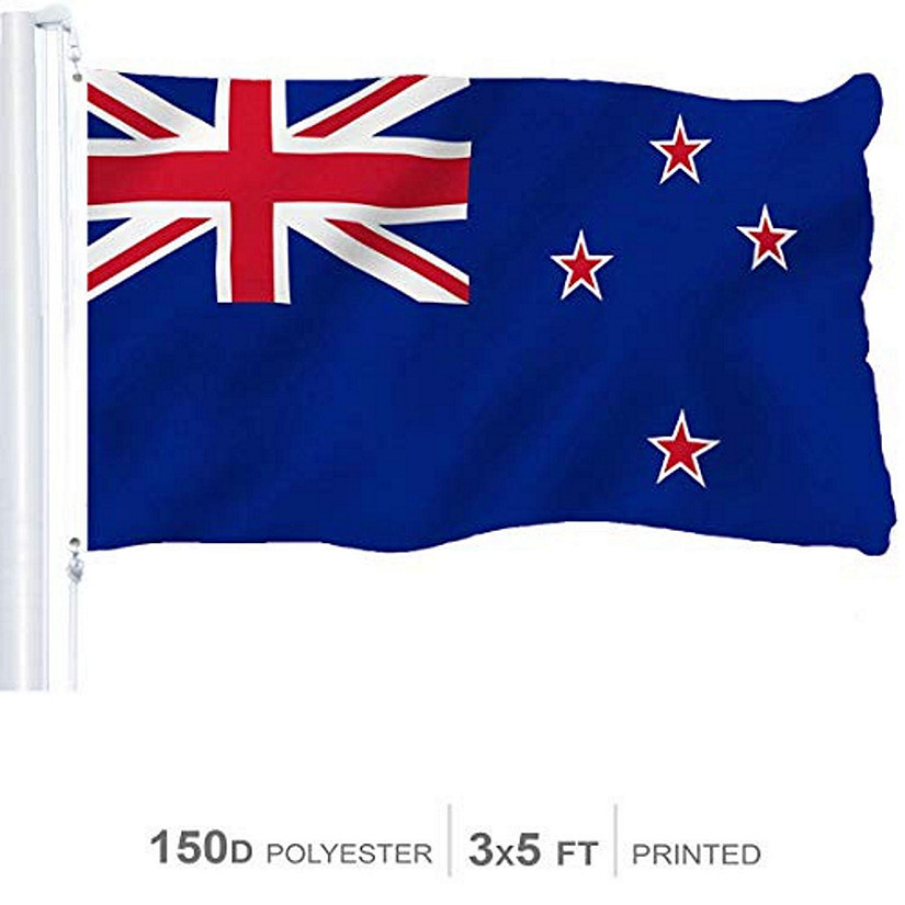 New Zealand Flag 150D Printed Polyester 3x5 Ft Image