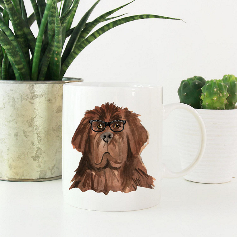 Newfoundland Black Glasses Ceramic Mug Image