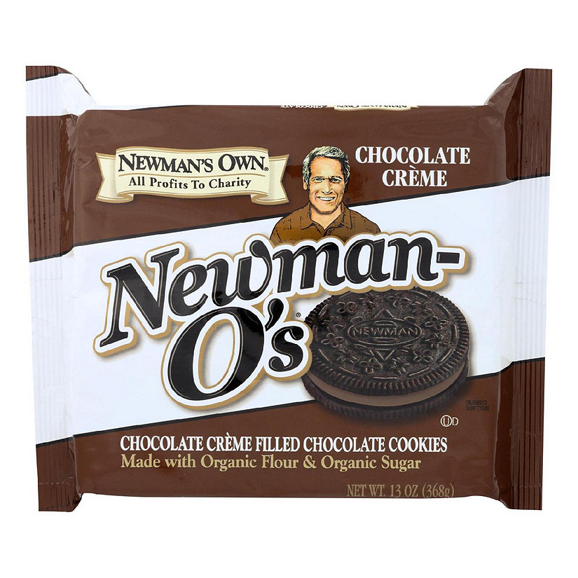Newman's Own Organics Chocolate Vanilla Creme Filled Cookies Chocolate 13 oz Pack of 6 Image