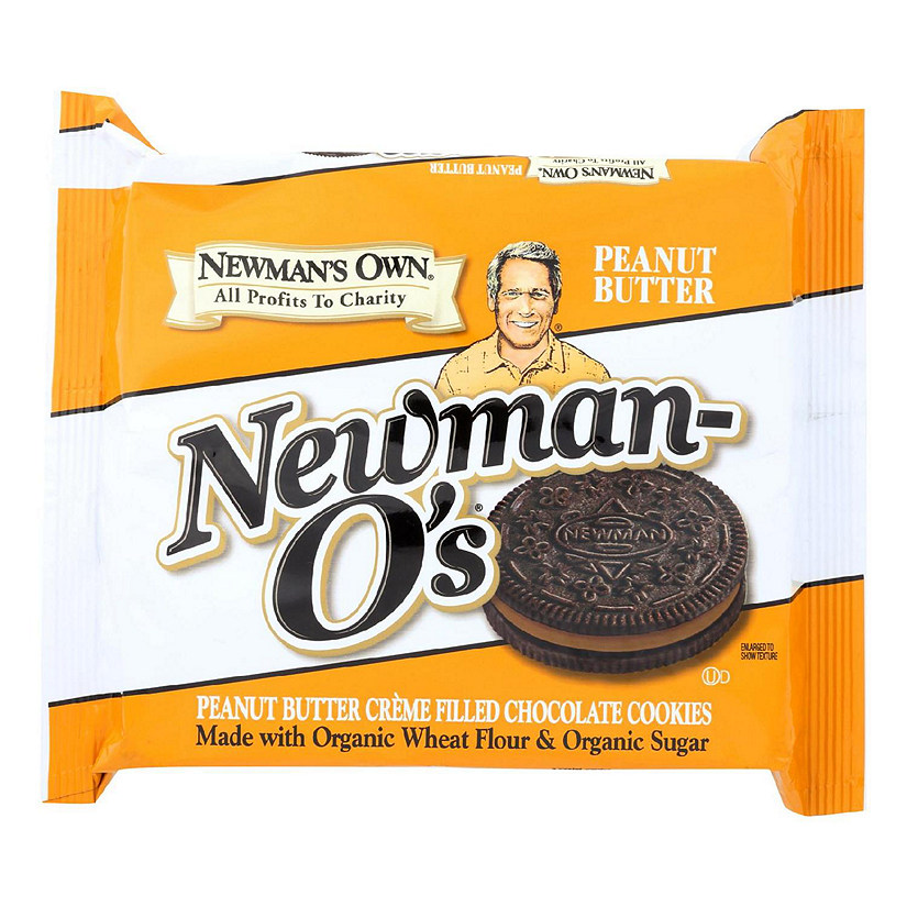 Newman's Own Organics Creme Filled Chocolate Cookies Peanut Butter 13 oz Pack of 6 Image
