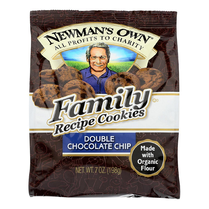 Newman's Own Organics Double Chocolate Chip Cookies Organic 7 oz Pack of 6 Image