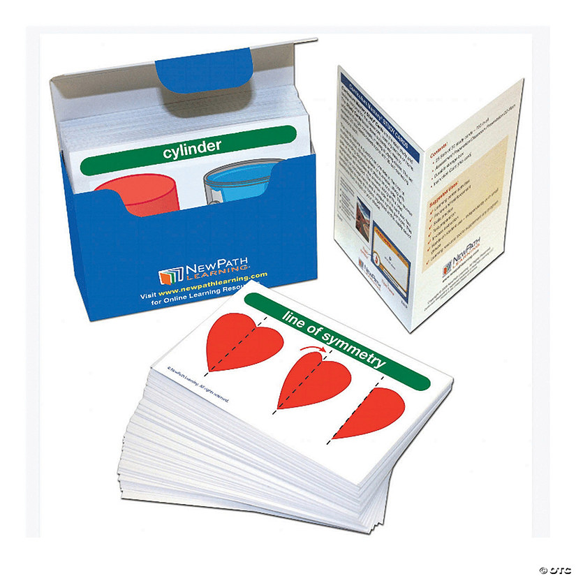 NewPath Learning Math Vocabulary Builder Flash Card Set - 1st/2nd Grade Image
