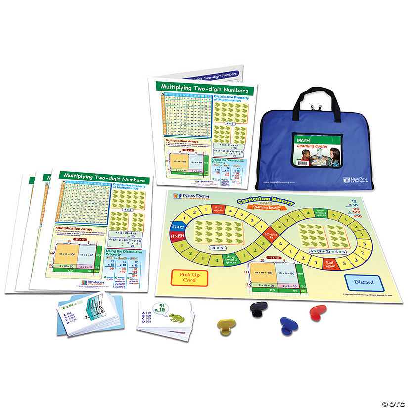 NewPath Learning Multiplying Two-Digit Numbers Learning Center, Grade 3-5 Image