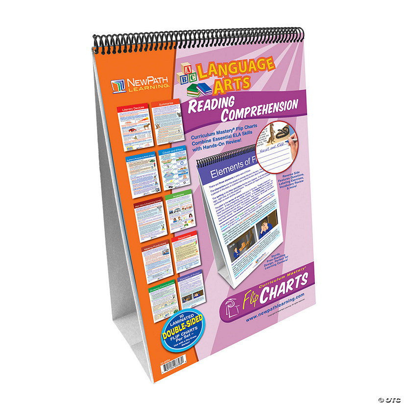 NewPath Learning Reading Comprehension Flip Chart Set, Grades 4-8 Image