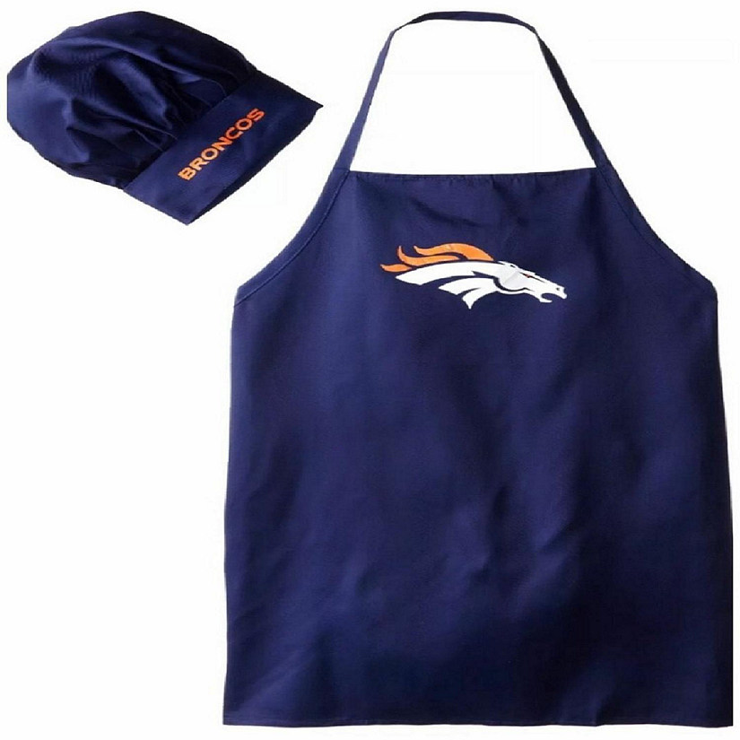 NFL Apron & Chef Hat Combo Denver Broncos Oriental Trading
