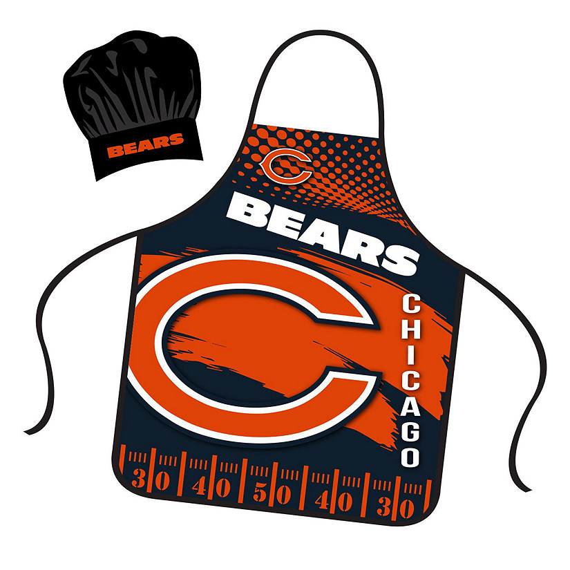 NFL Apron and Chef Hat Set  Chicago Bears Image