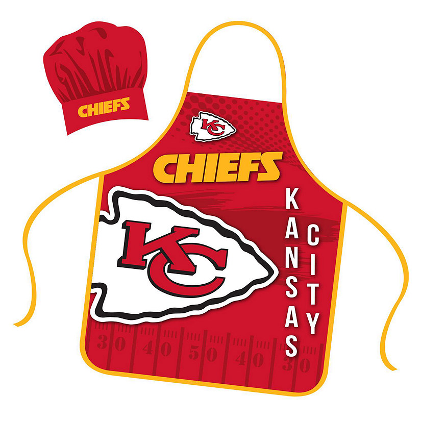 NFL Apron and Chef Hat Set Kansas City Chiefs Oriental Trading