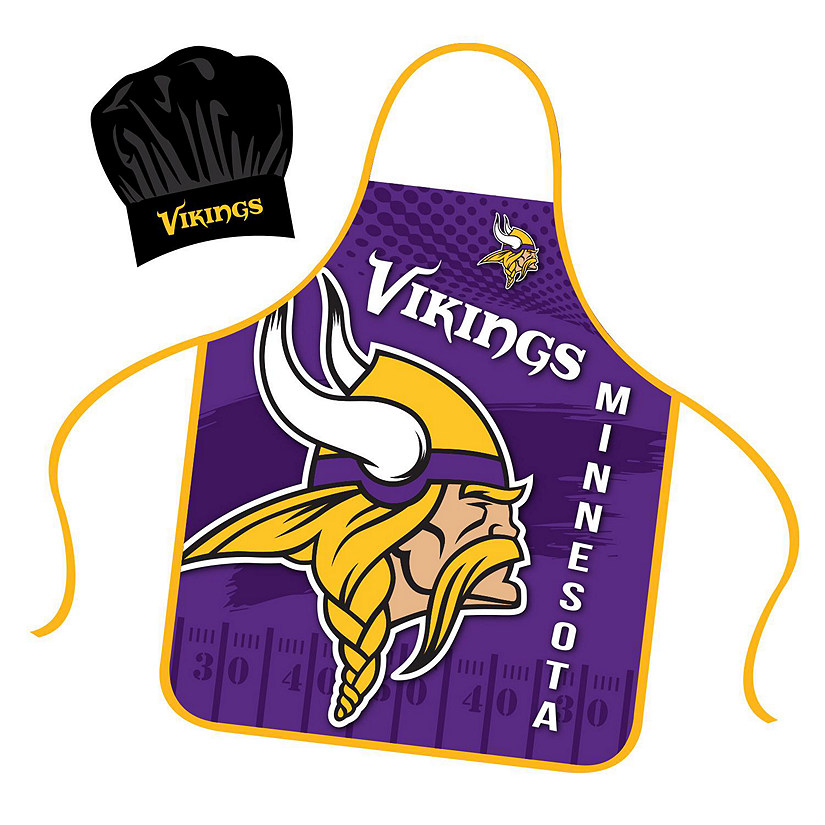NFL Apron and Chef Hat Set Minnesota Vikings Oriental Trading