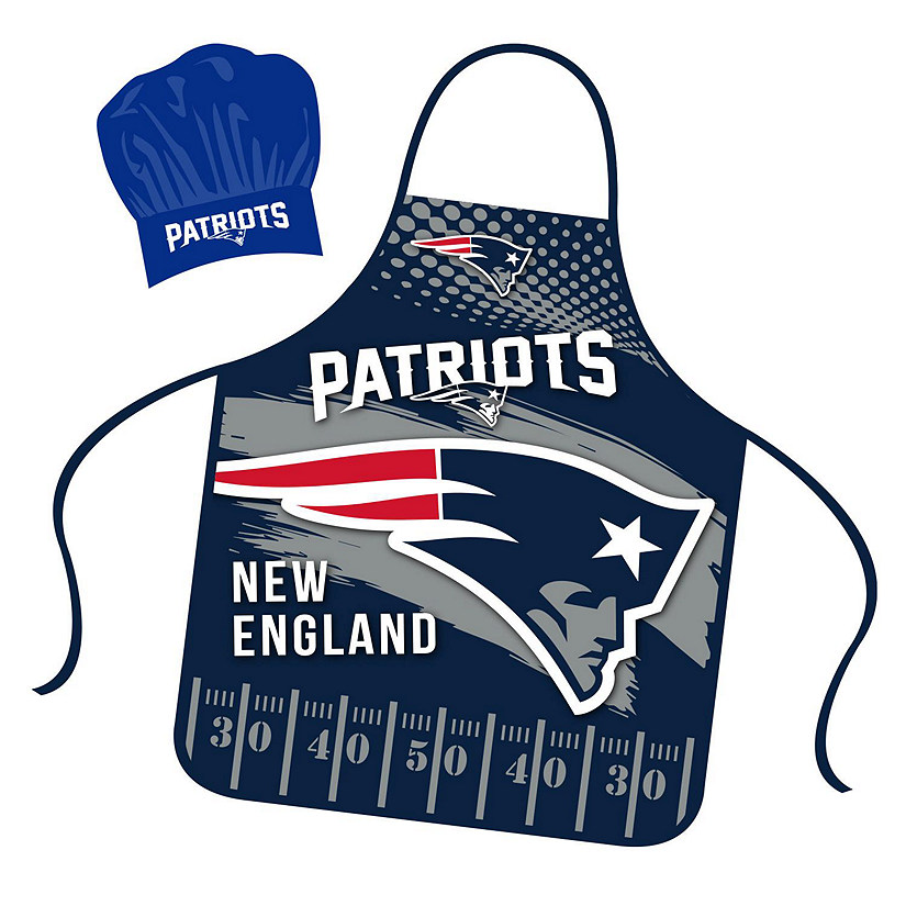 NFL Apron and Chef Hat Set  New England Patriots Image
