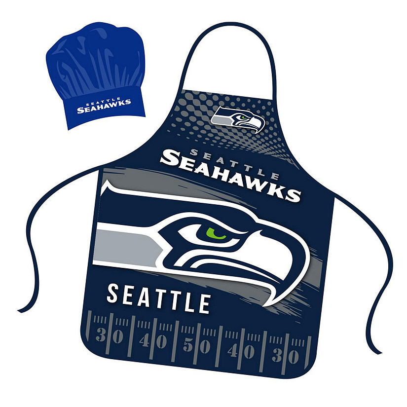 NFL Apron and Chef Hat Set Seattle Seahawks Oriental Trading