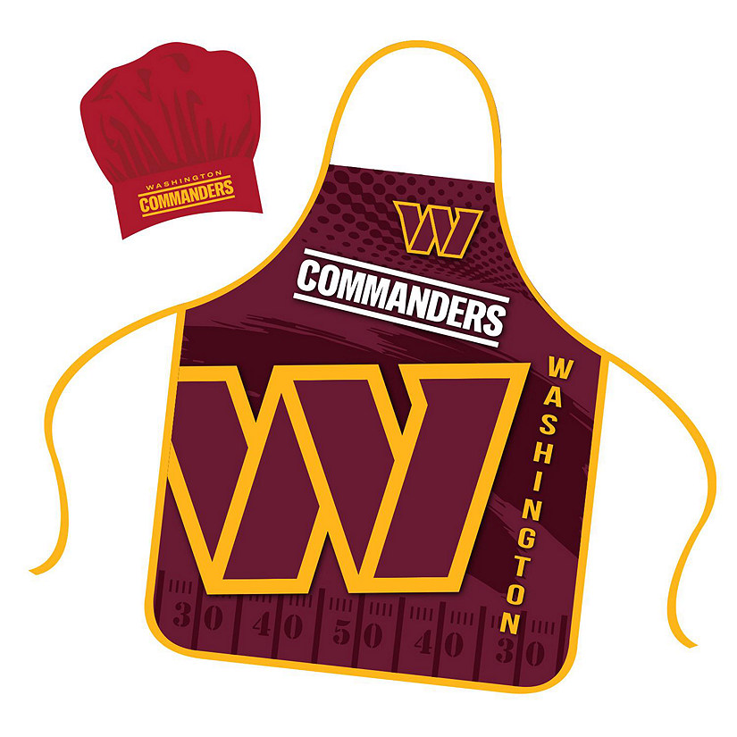 NFL Apron and Chef Hat Set Washington Commanders Oriental Trading