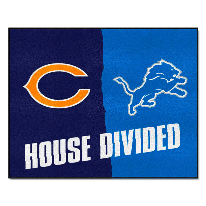 Chicago Bears vs. Detroit Lions Framed 10 x 20 House Divided