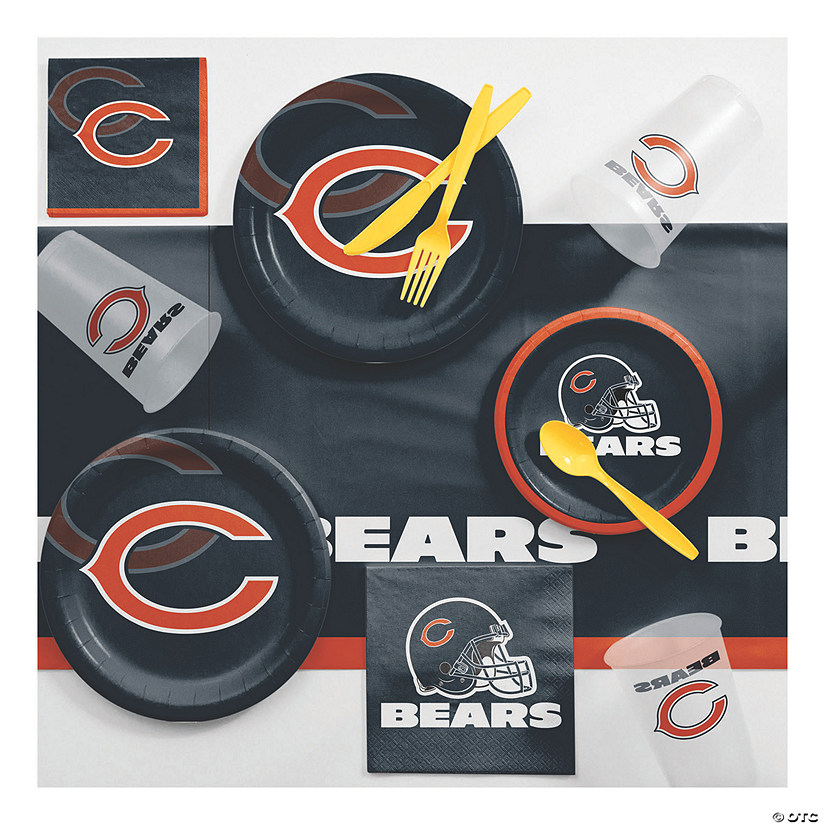 Nfl Chicago Bears Game Day Party Supplies Kit  For 8 Guests Image