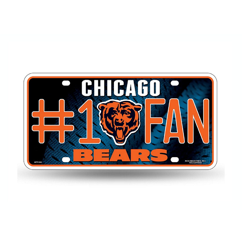 NFL Chicago Bears License Plate Image