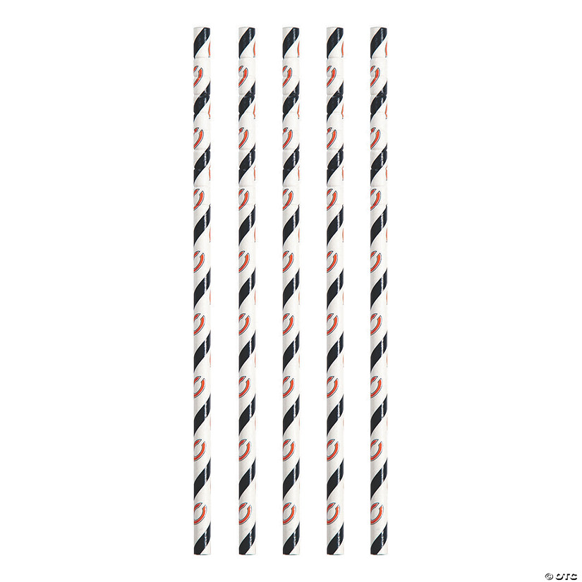 Nfl Chicago Bears Paper Straws - 72 Pc. Image