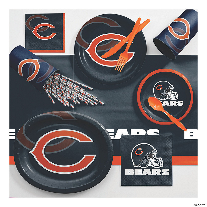 Nfl Chicago Bears Ultimate Fan Party Supplies Kit For 8 Guests Image