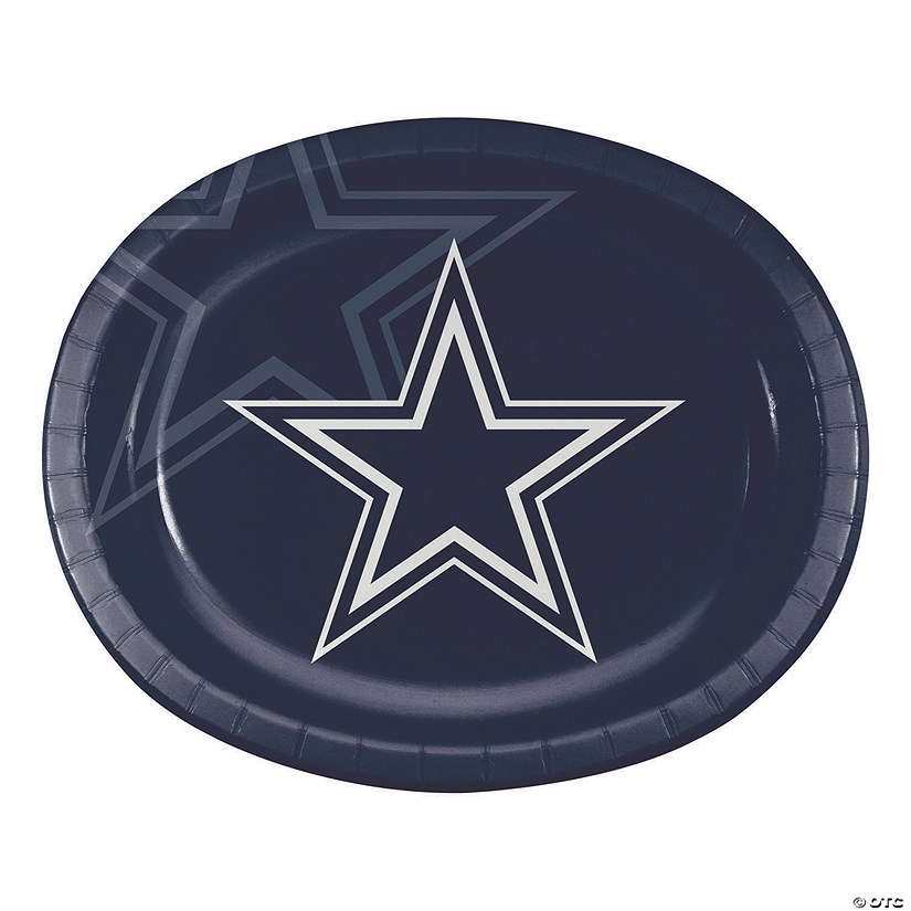 Nfl Dallas Cowboys Oval Paper Plates - 24 Ct. Image