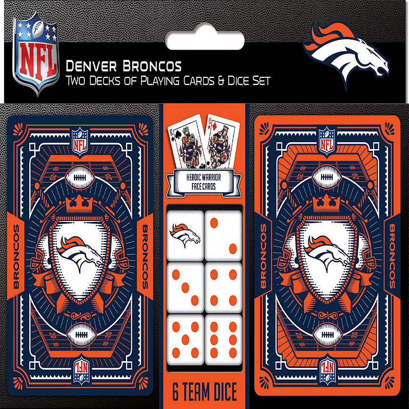 NFL Denver Broncos 2-Pack Playing cards &amp; Dice set Image