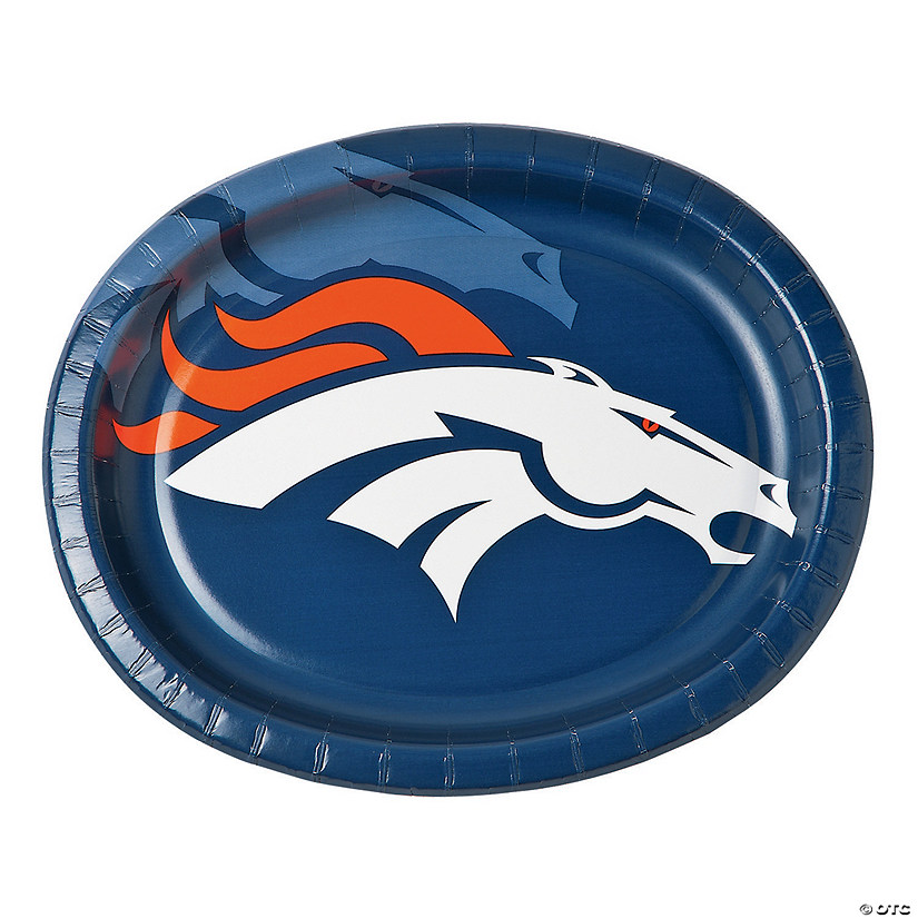 NFL® Denver Broncos™ Oval Paper Dinner Plates - 8 Ct. - Discontinued