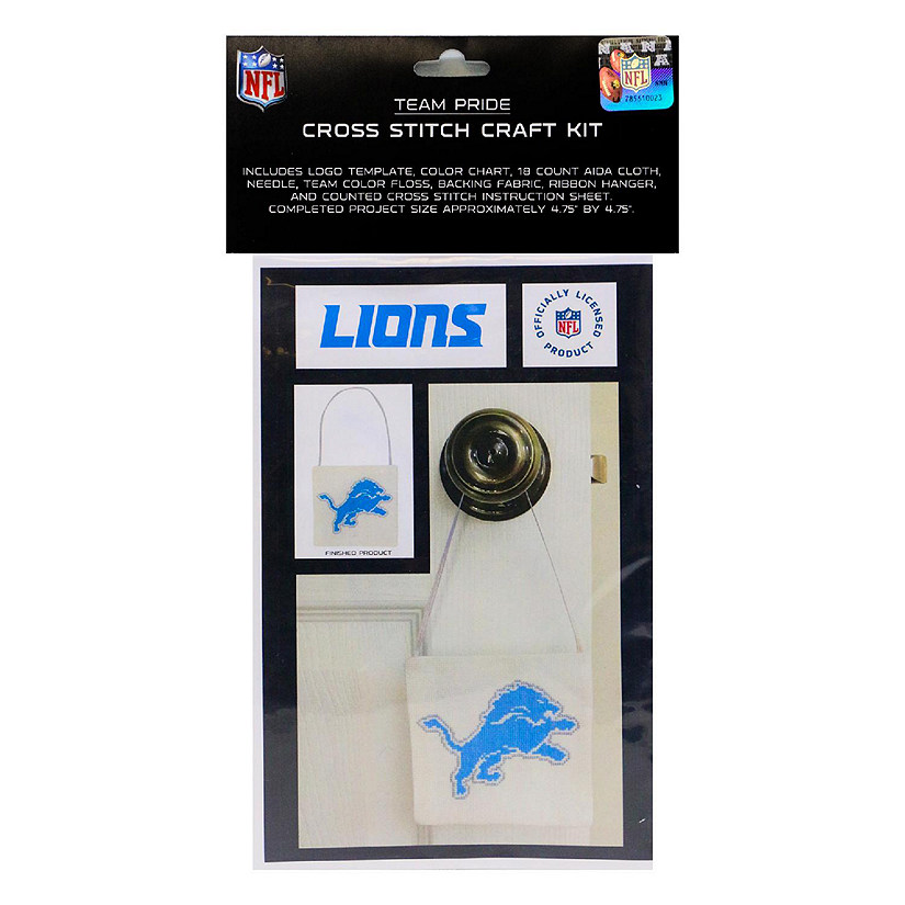 NFL DETROIT LIONS CROSS STITCH CRAFT KIT | Oriental Trading