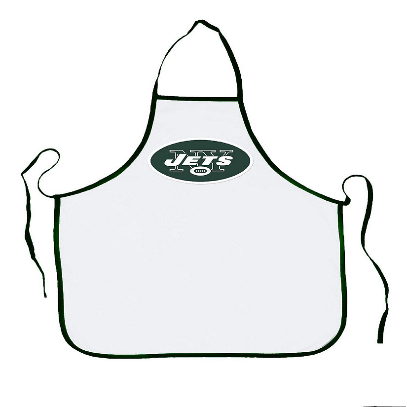 NFL Football  New York Jets Sports Fan BBQ Grilling Apron Green Trim Image