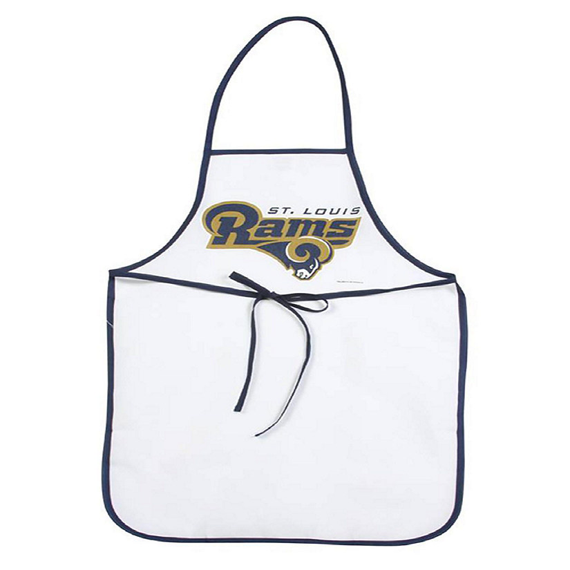 NFL Football St Louise Rams Sports Fan Grilling BBQ Apron Navy Trim Image