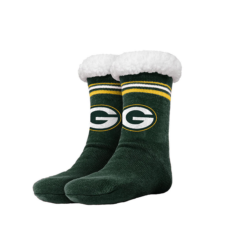 NFL Footy Sherpa Sock Slippers - Green Bay Packers (Women's 6-10) Image