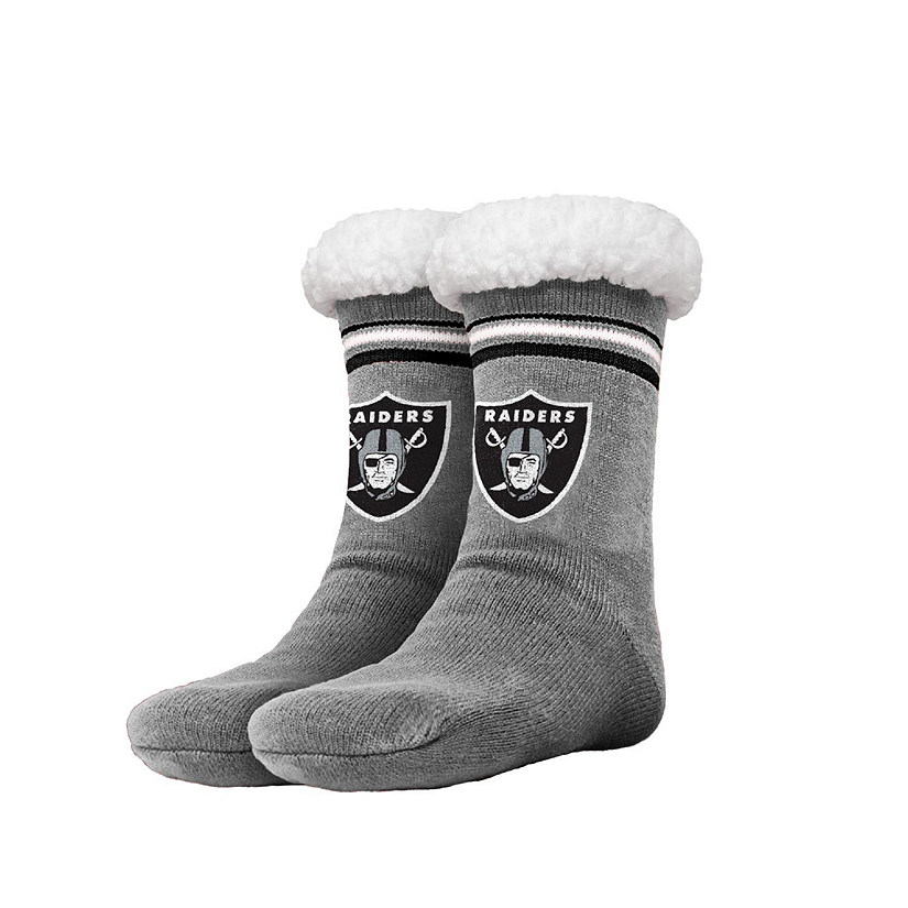 NFL Footy Sherpa Sock Slippers - Raiders (Women's 6-10) Image