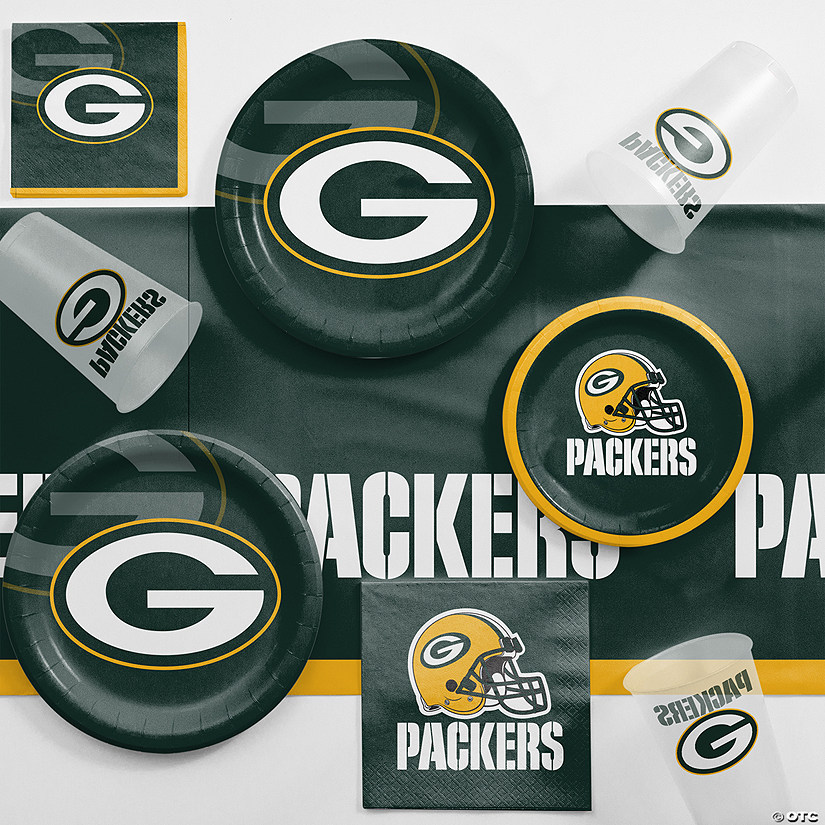NFL Green Bay Packers Game Day Party Supplies Kit for 8 guests Image