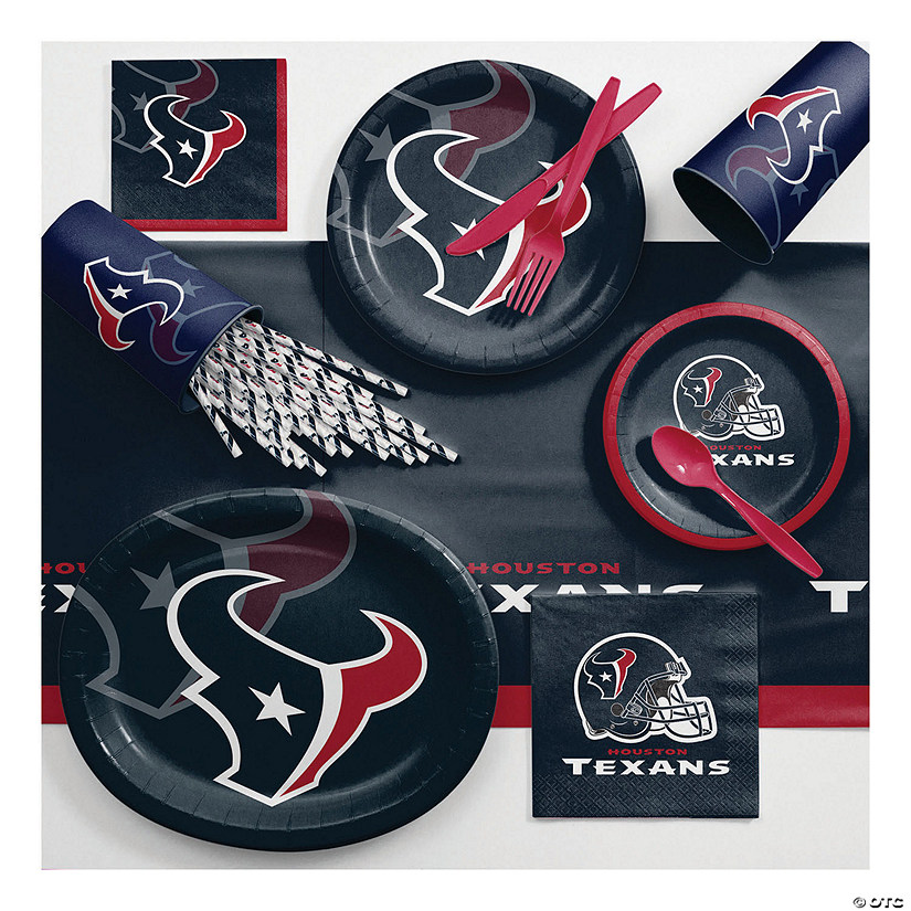 Nfl Houston Texans Deluxe Game Day Party Supplies Kit Image