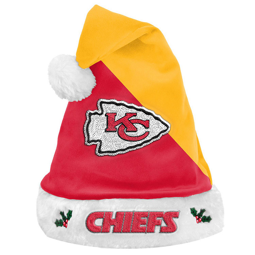 Kansas City Chiefs NFL Holiday Santa Hat NEW FREE SHIPPING