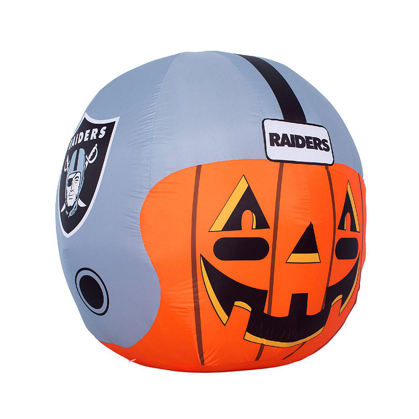 NFL Las Vegas Raiders Inflatable Jack O' Helmet, 4 ft Tall, Orange