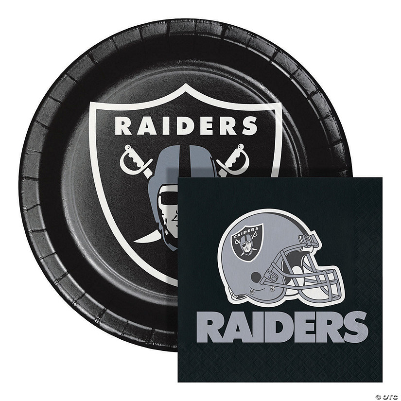 Nfl Las Vegas Raiders Paper Plate And Napkin Party Kit Image