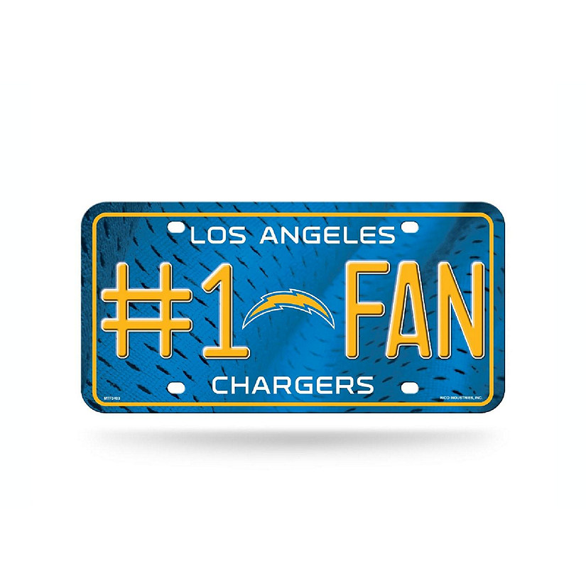 NFL Los Angeles Chargers License Plate Image