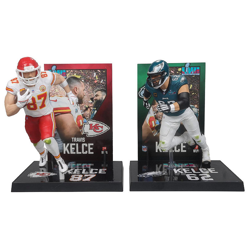 NFL McFarlane Figure Set Travis Kelce &amp; Jason Kelce Image