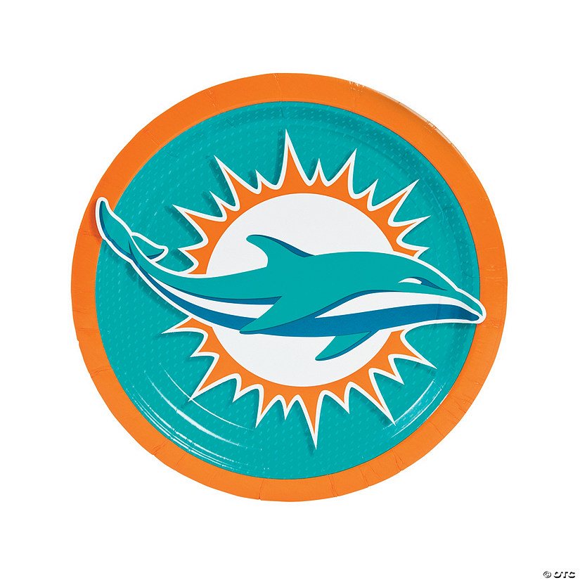 NFL® Miami Dolphins™ Dinner Plates - 8 Ct. - Discontinued