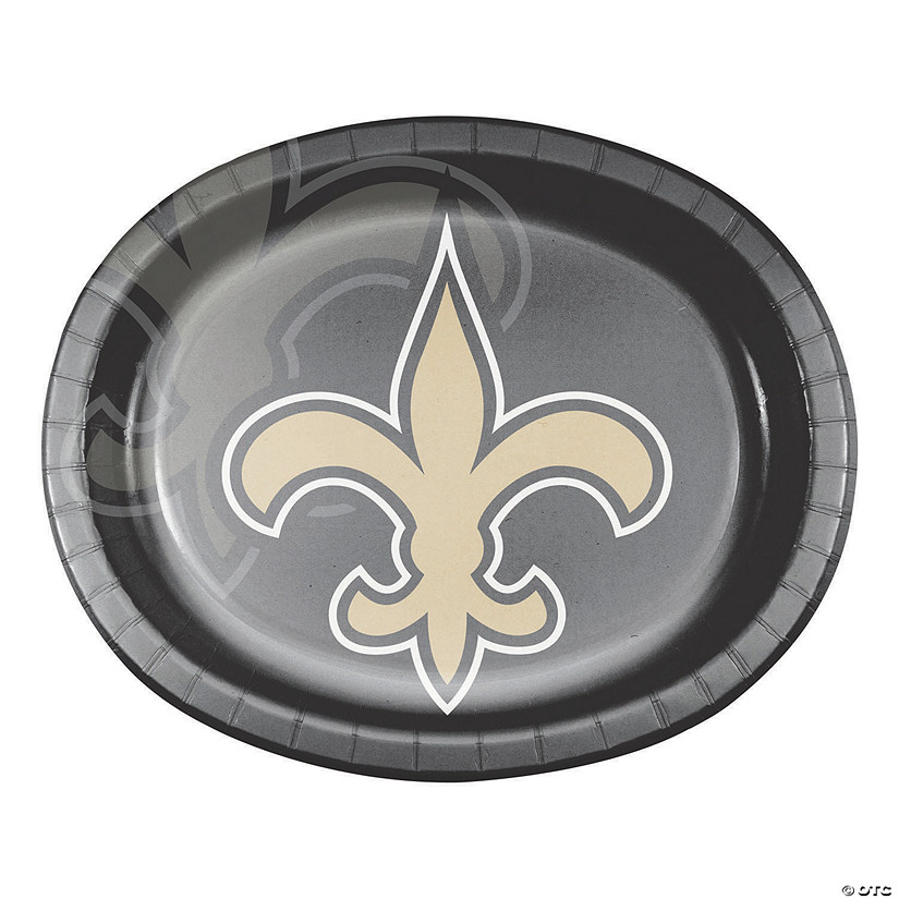 Nfl New Orleans Saints Paper Oval Plates - 24 Ct. Image