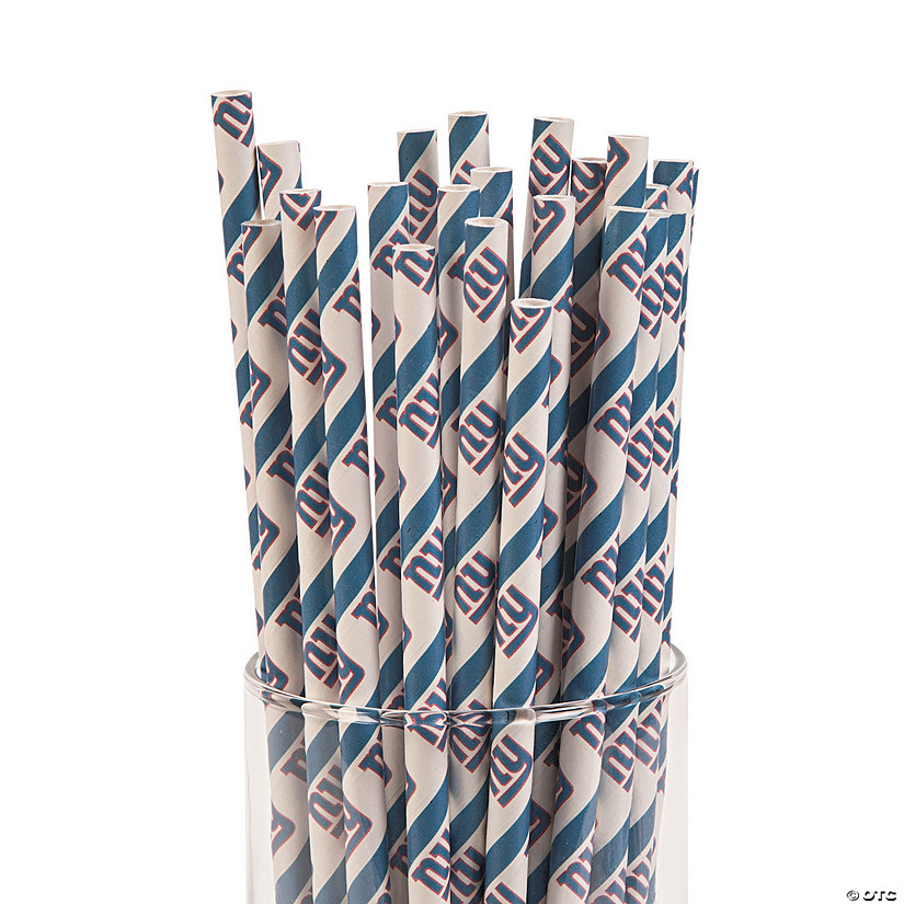 NFL® New York Giants Paper Straws Oriental Trading