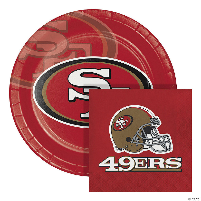 Nfl San Francisco 49Ers Paper Plate And Napkin Party Kit Image